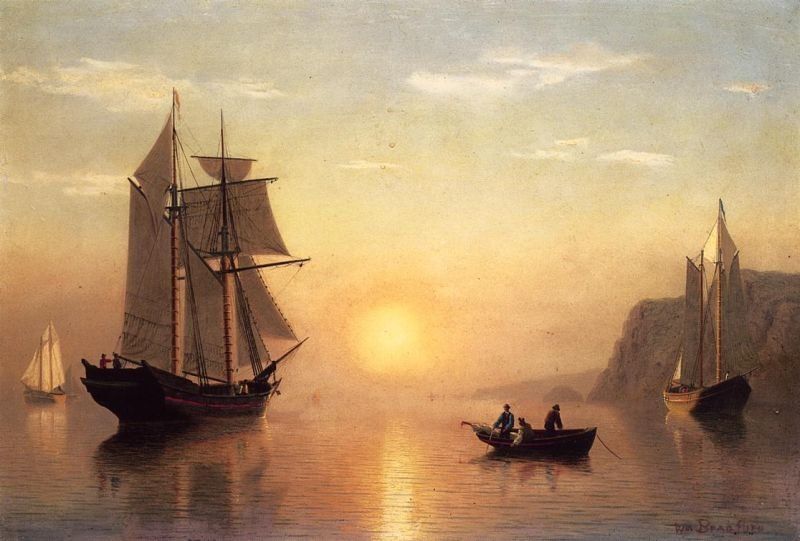 William Bradford Sunset Calm in the Bay of Fundy